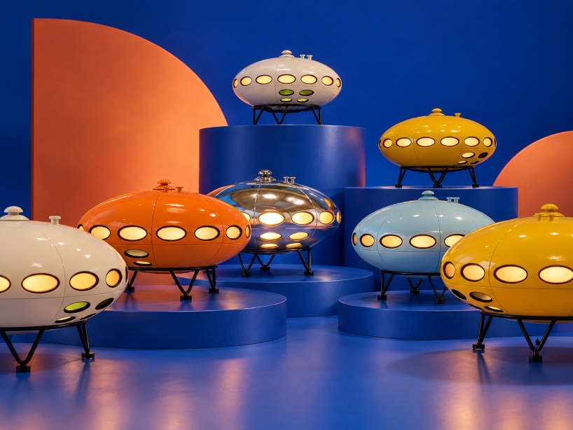 WOLOLOW 2.0 reinterprets 1960s space age architecture as elliptical bedside light - 1