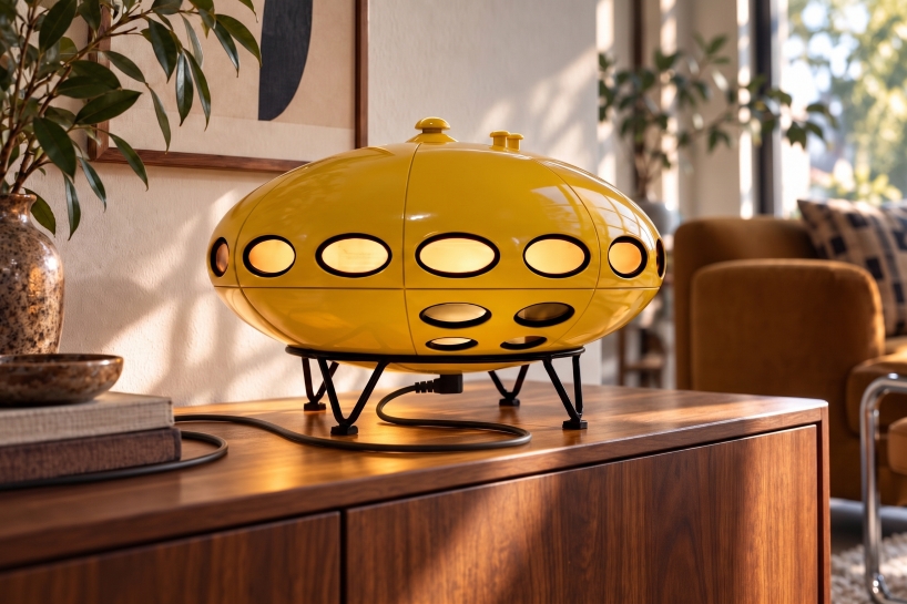 WOLOLOW 2.0 reinterprets 1960s space age architecture as elliptical bedside light - 5