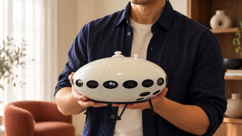 WOLOLOW 2.0 reinterprets 1960s space age architecture as elliptical bedside light - 7