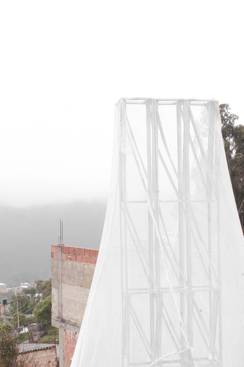 alsar atelier's community-built fog catcher promotes eco-friendly urban agriculture in colombia