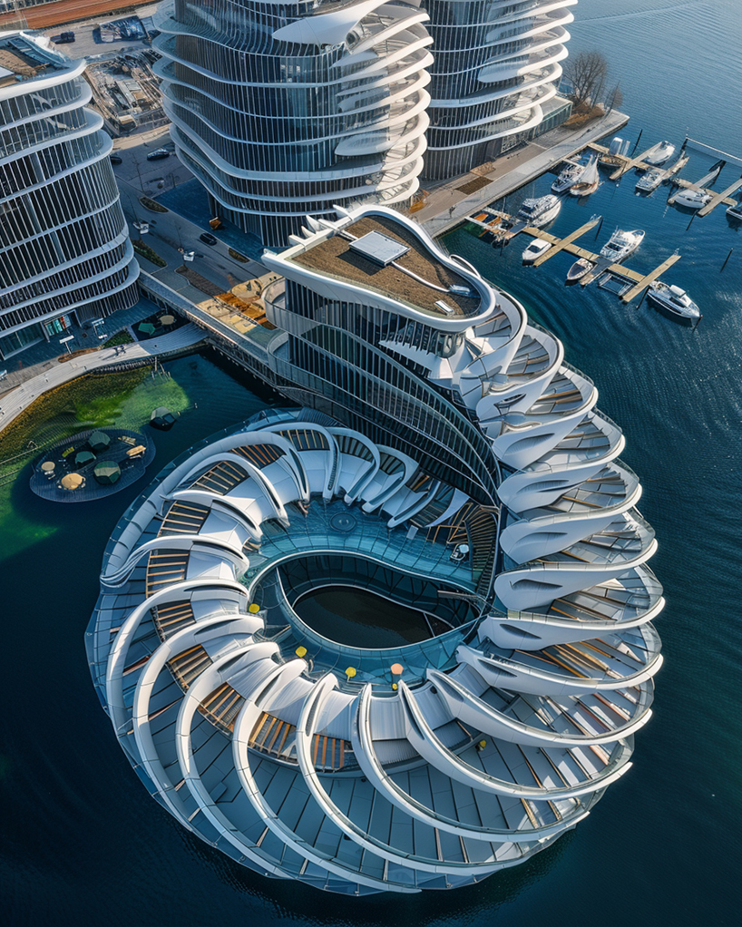 manas bhatia envisions floating and spiraling skyscrapers drawn from the golden ratio