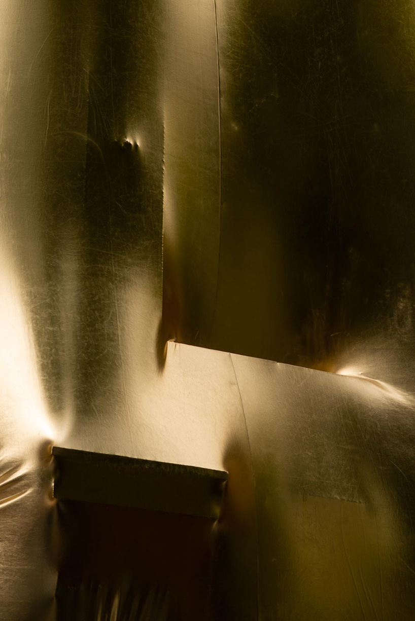 19th-century palaces wrapped in reflective gold by pyxis nautica and dániel szalai transform budapest streetscapes