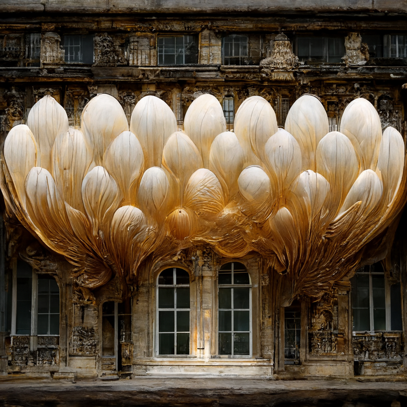 maximalist AI explorations reimagine the versailles palace with mesmerizing gold facades