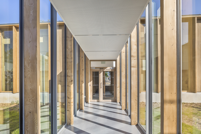 bio-based materials form playful facade for reconstructed primary school in france - 6
