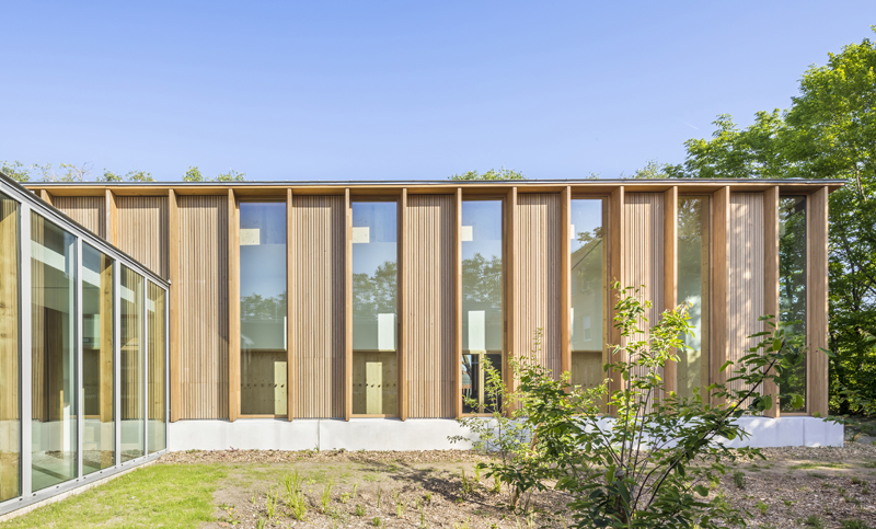 bio-based materials form playful facade for reconstructed primary school in france - 2