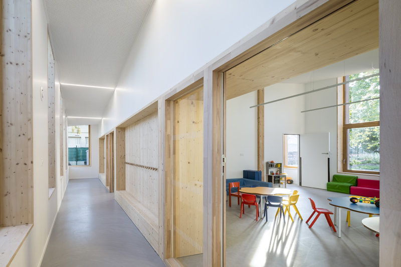 bio-based materials form playful facade for reconstructed primary school in france - 4