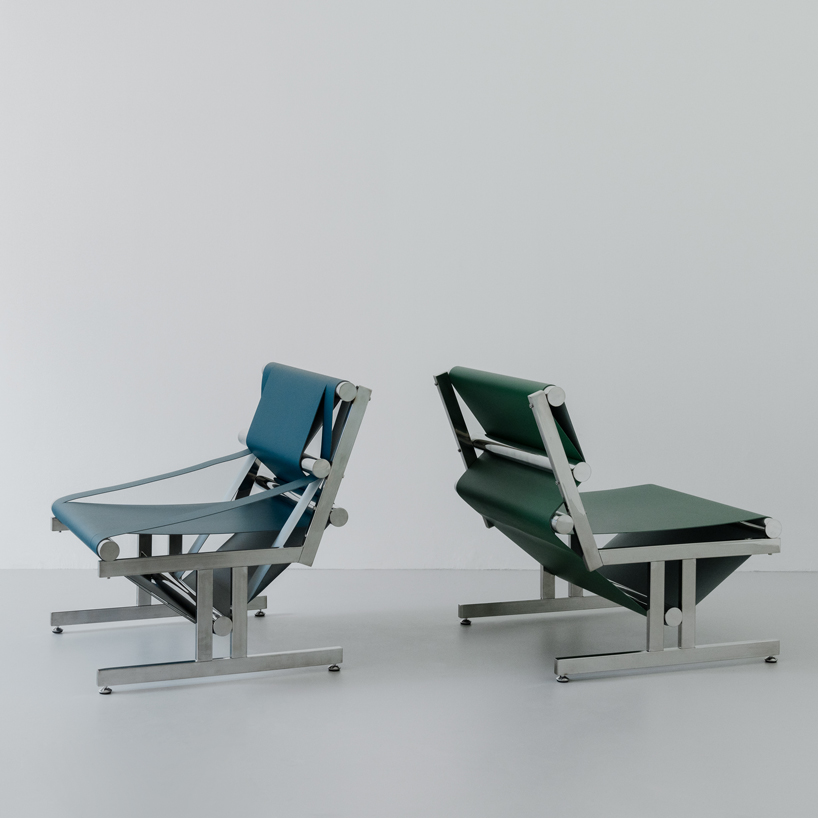 detachable modular chairs by woojin park of 1/plinth studio infuse new value to industrial conveyor belts