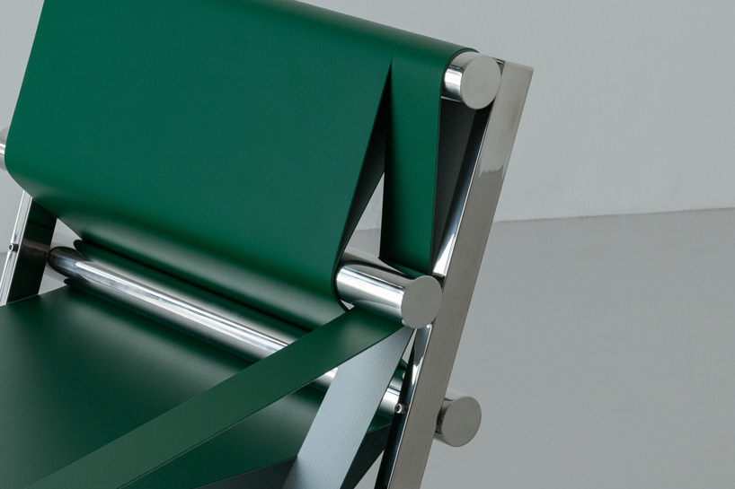 detachable modular chairs by woojin park of 1/plinth studio infuse new value to industrial conveyor belts