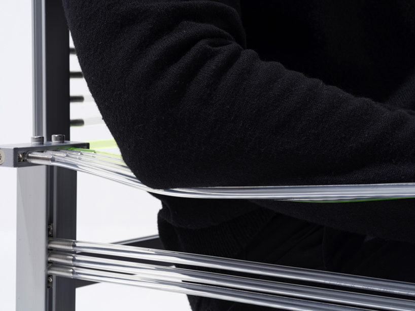 1/plinth studio's industrial PU-T-B chair sits between furniture and hardware design