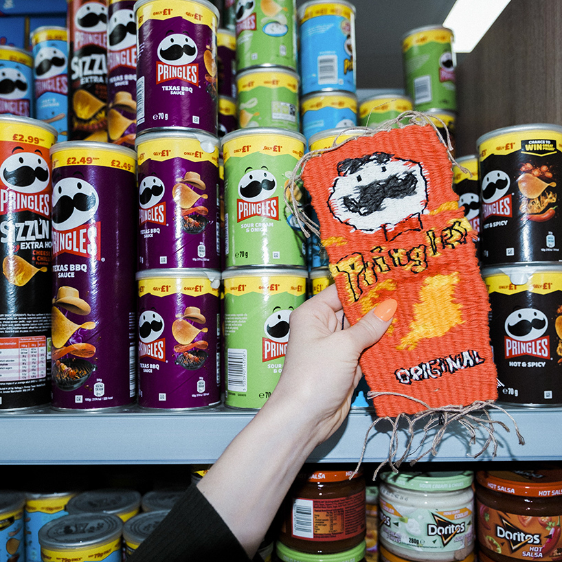 alexandra lucas handweaves iconic crisp packets to celebrate the simple joys of snacking