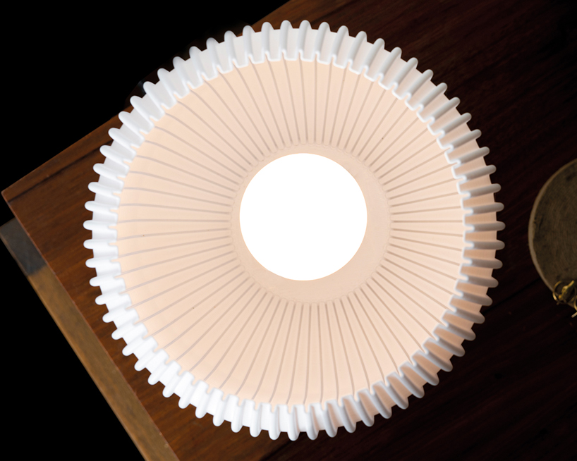 cozy cleo table lamp is made from recycled cardboard and 3d printed plastic bottles