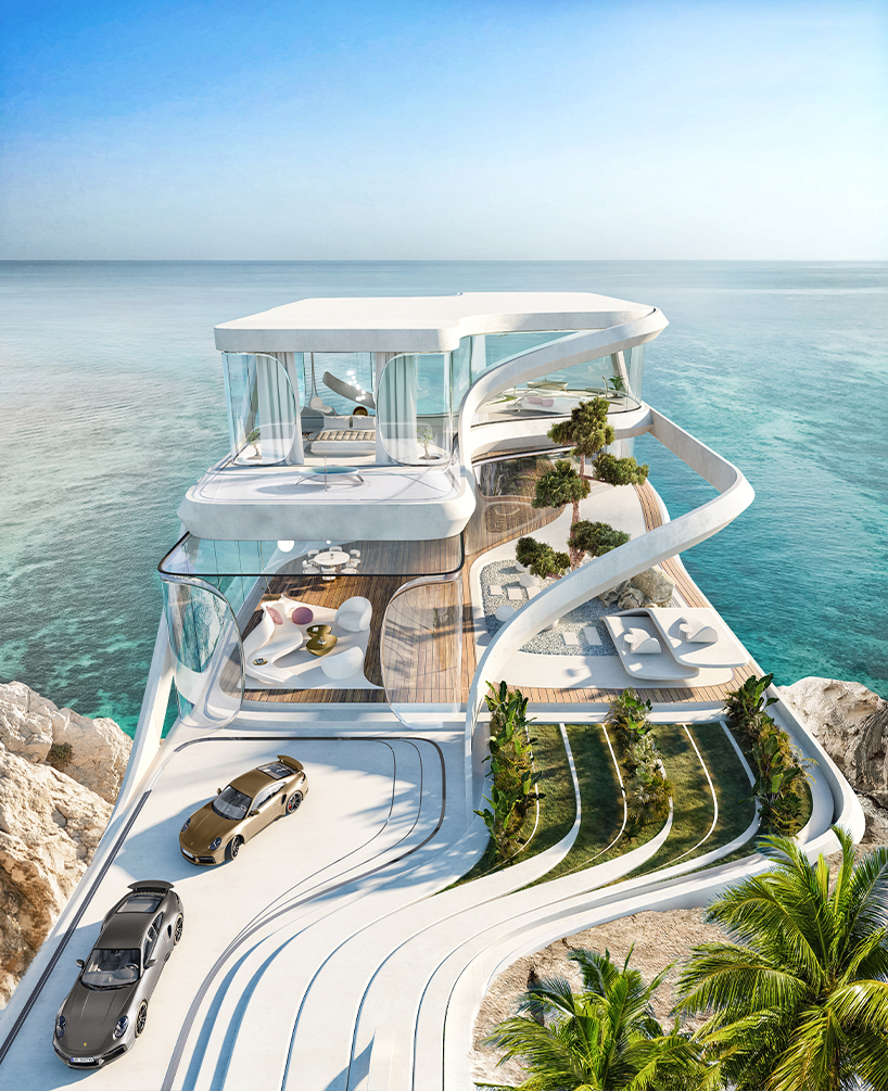 minD design's phygital oblivion house integrates with nature and scenic vistas in the metaverse