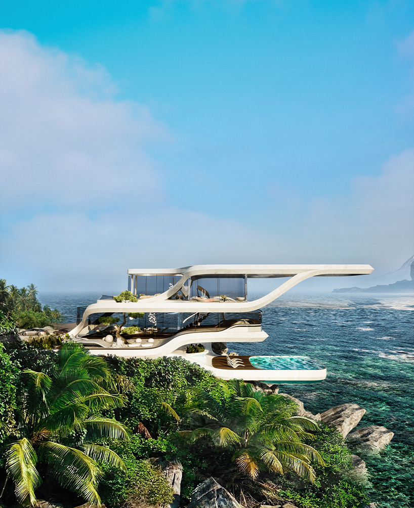 minD design's phygital oblivion house integrates with nature and scenic vistas in the metaverse