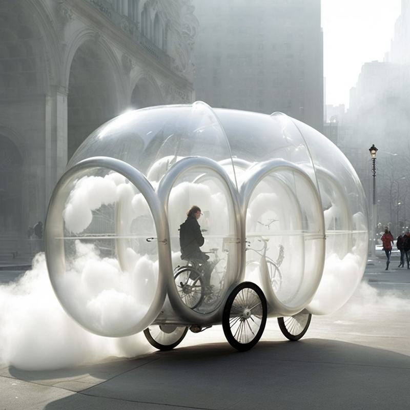 historic steam shuttles are reimagined as futuristic vehicles in ulises AI's midjourney series