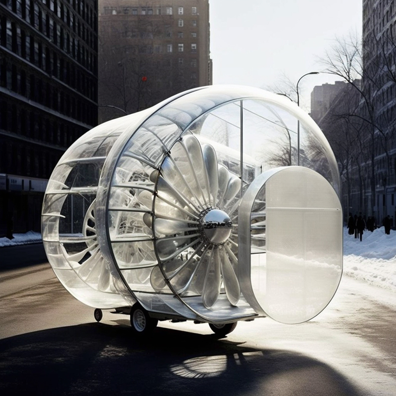 historic steam shuttles are reimagined as futuristic vehicles in ulises AI's midjourney series