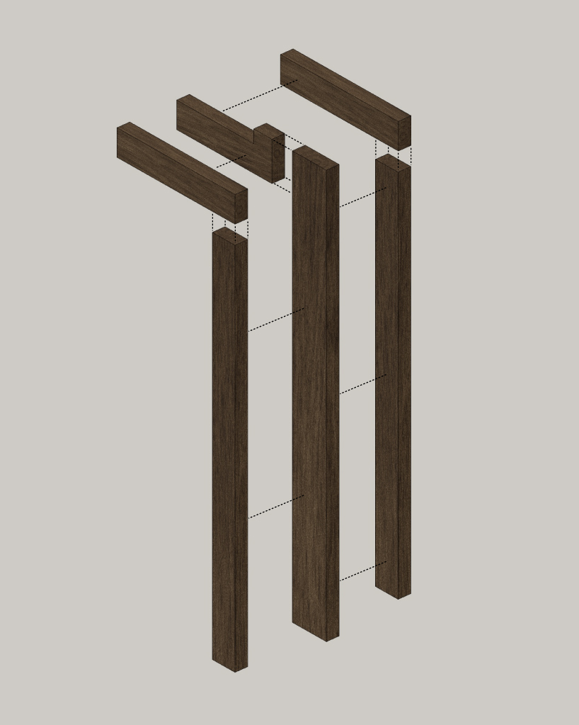 cornice: stackable wooden stool by nao iwamatsu acts as seat, side table, and sculpture - 9