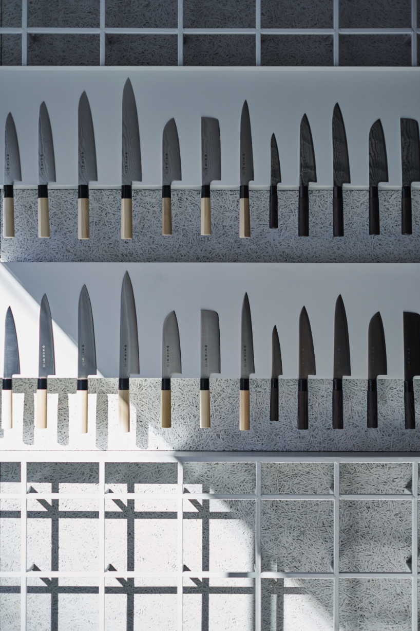 katata yoshihito's exhibition-like gallery showcases tojiro knives in tokyo
