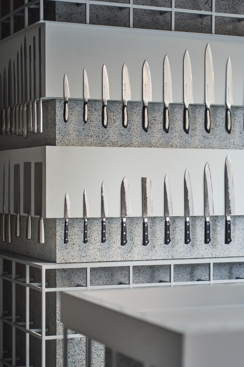 katata yoshihito's exhibition-like gallery showcases tojiro knives in tokyo