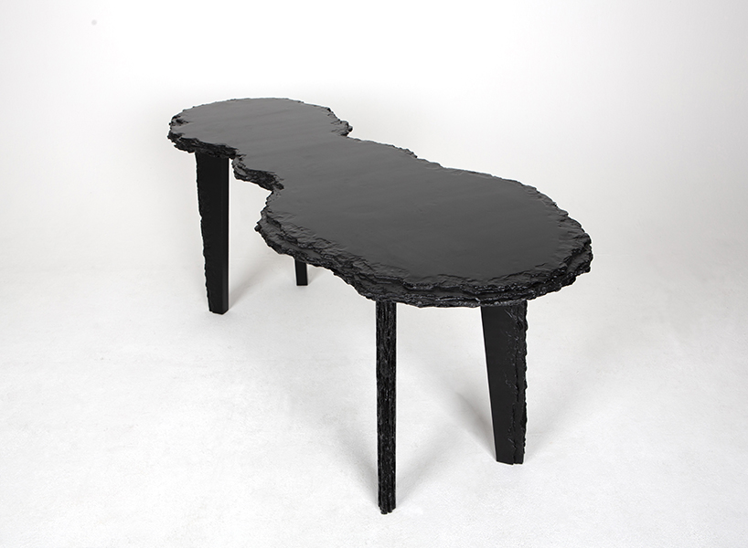 chanwoo park embraces rough edges of discarded MDF for table series