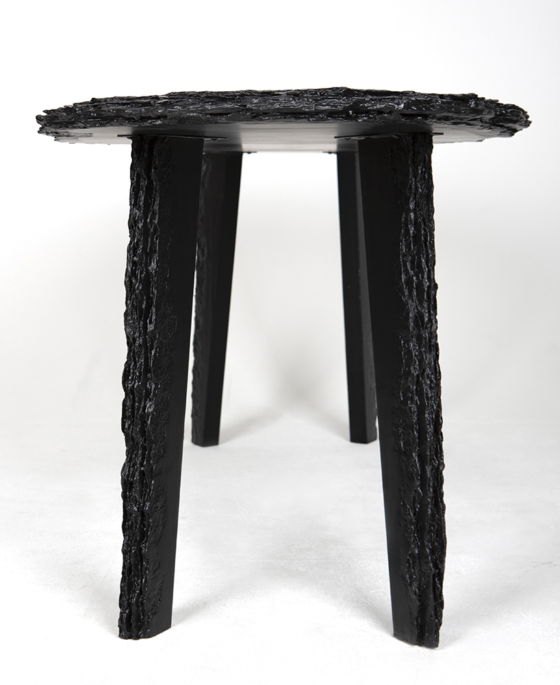 chanwoo park embraces rough edges of discarded MDF for table series