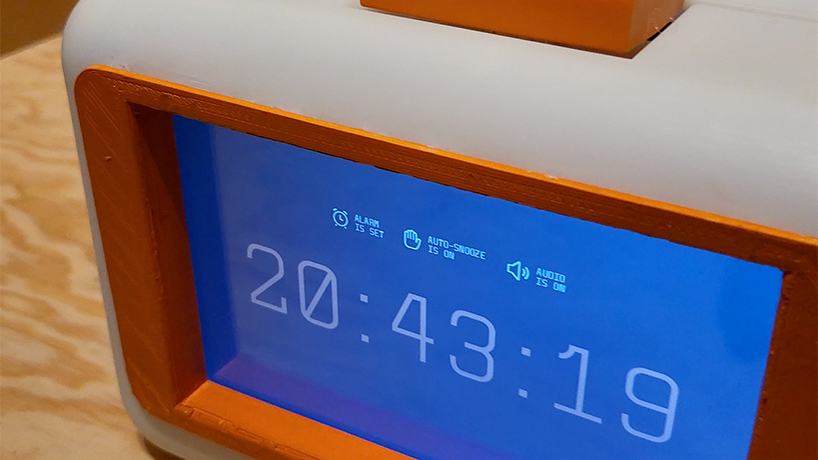 with a raspberry pi core, nico tangara's alarm clock snoozes itself, literally