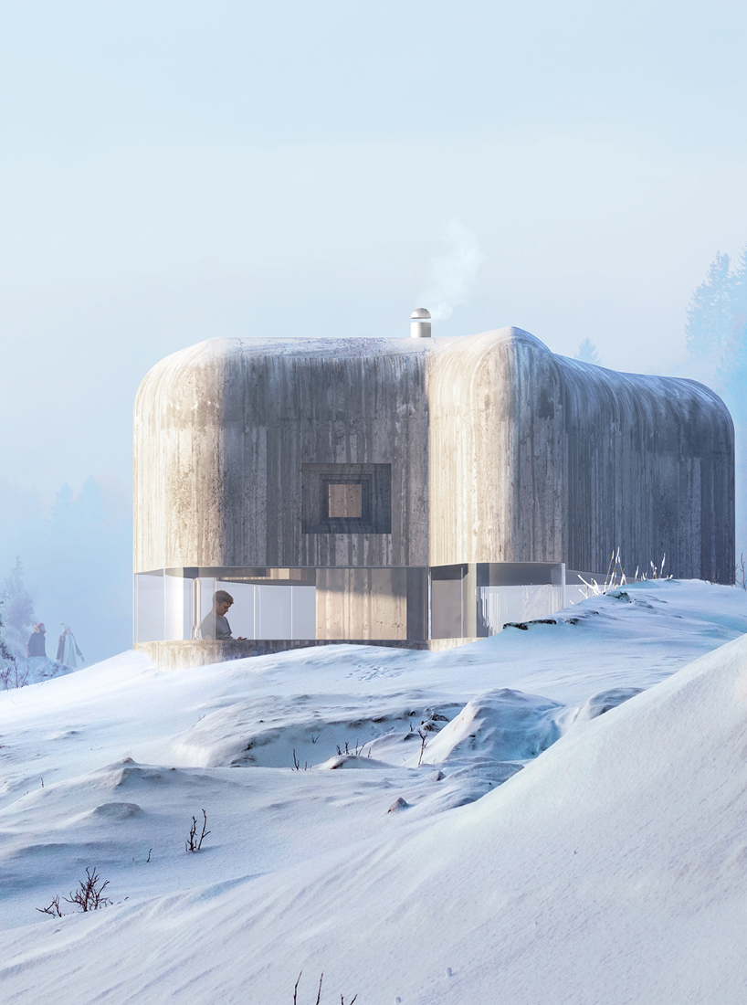 lasovsky johansson architects revives WWII bunkers as liveable spaces along czech border