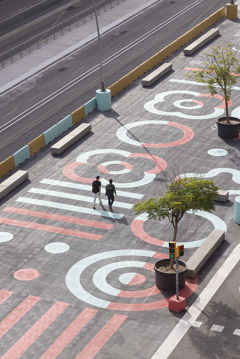 arauna studio's graphic intervention transforms streets of barcelona for more inclusive cityscape