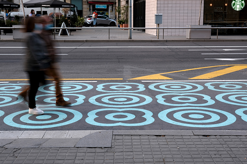 arauna studio's graphic intervention transforms streets of barcelona for more inclusive cityscape