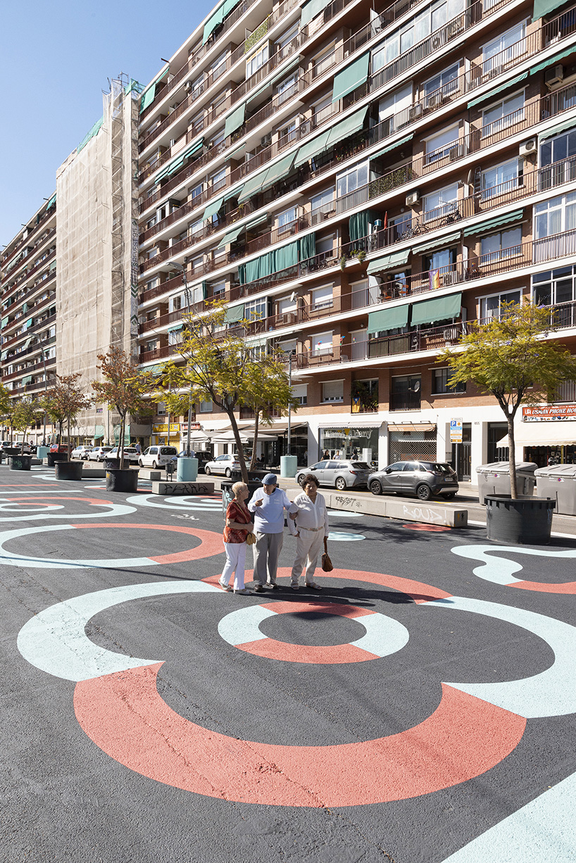 arauna studio's graphic intervention transforms streets of barcelona for more inclusive cityscape