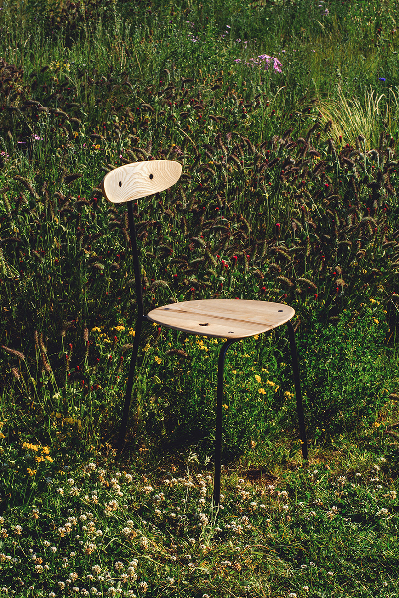 borrellski seals ash and steel chair with a natural, protective layer of beeswax for longevity