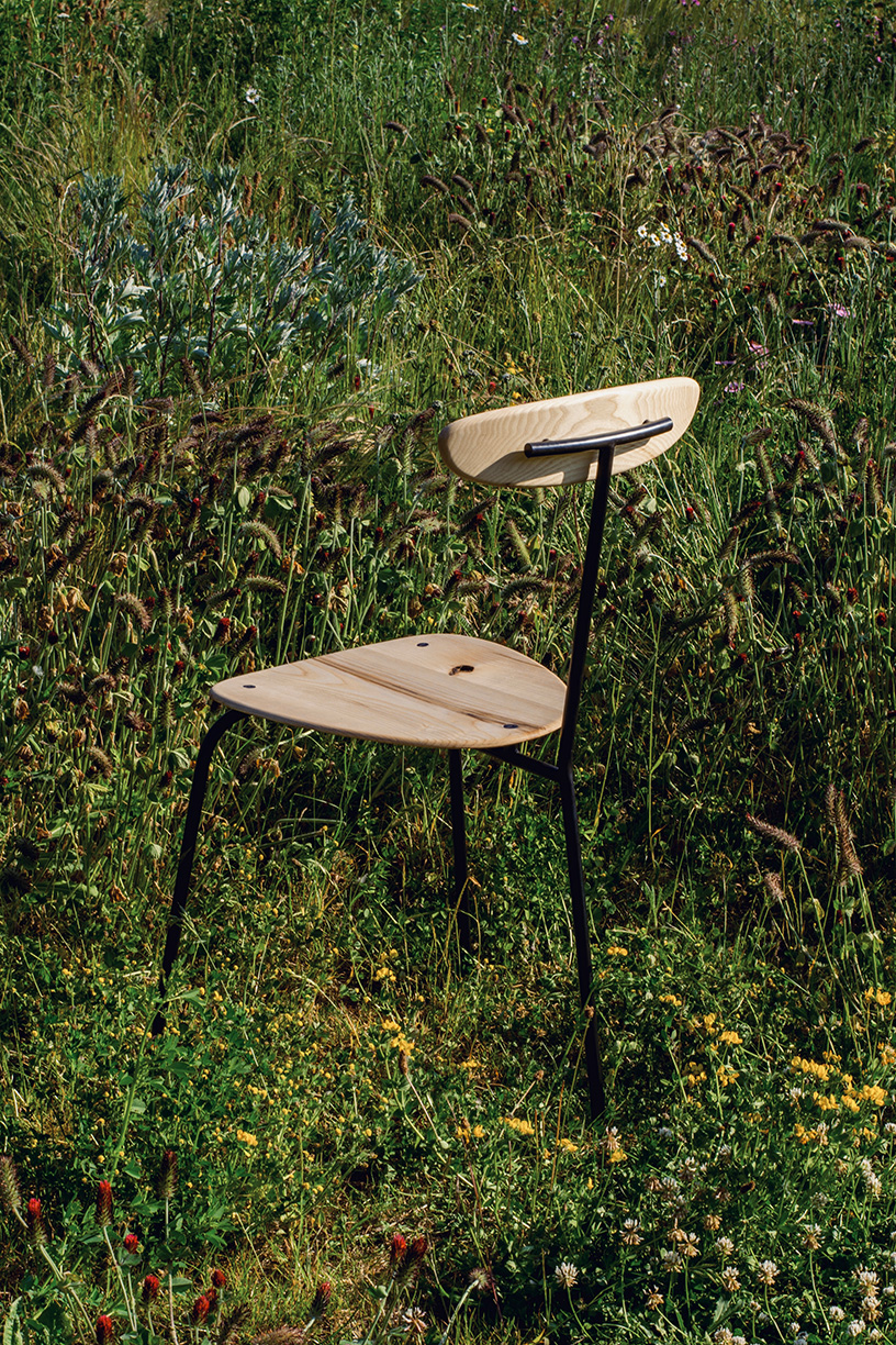 borrellski seals ash and steel chair with a natural, protective layer of beeswax for longevity