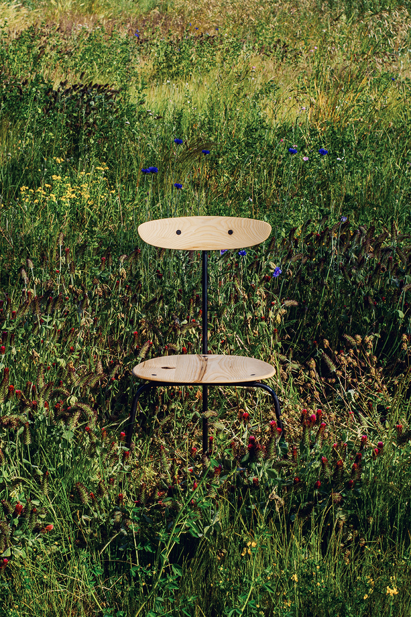 borrellski seals ash and steel chair with a natural, protective layer of beeswax for longevity