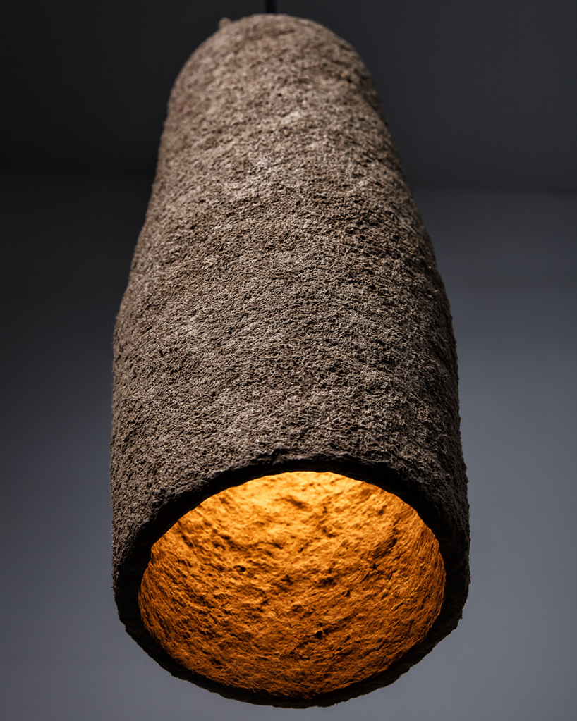 sustainable design and wabi sabi principles debut collection of organic pendant lamps by zbozhzha 10