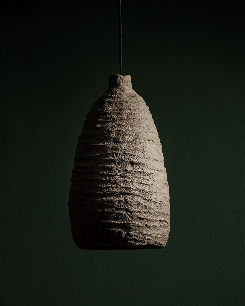 sustainable design and wabi sabi principles debut collection of organic pendant lamps by zbozhzha 2