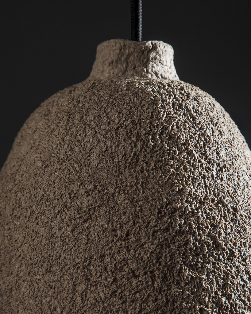 sustainable design and wabi sabi principles debut collection of organic pendant lamps by zbozhzha 3