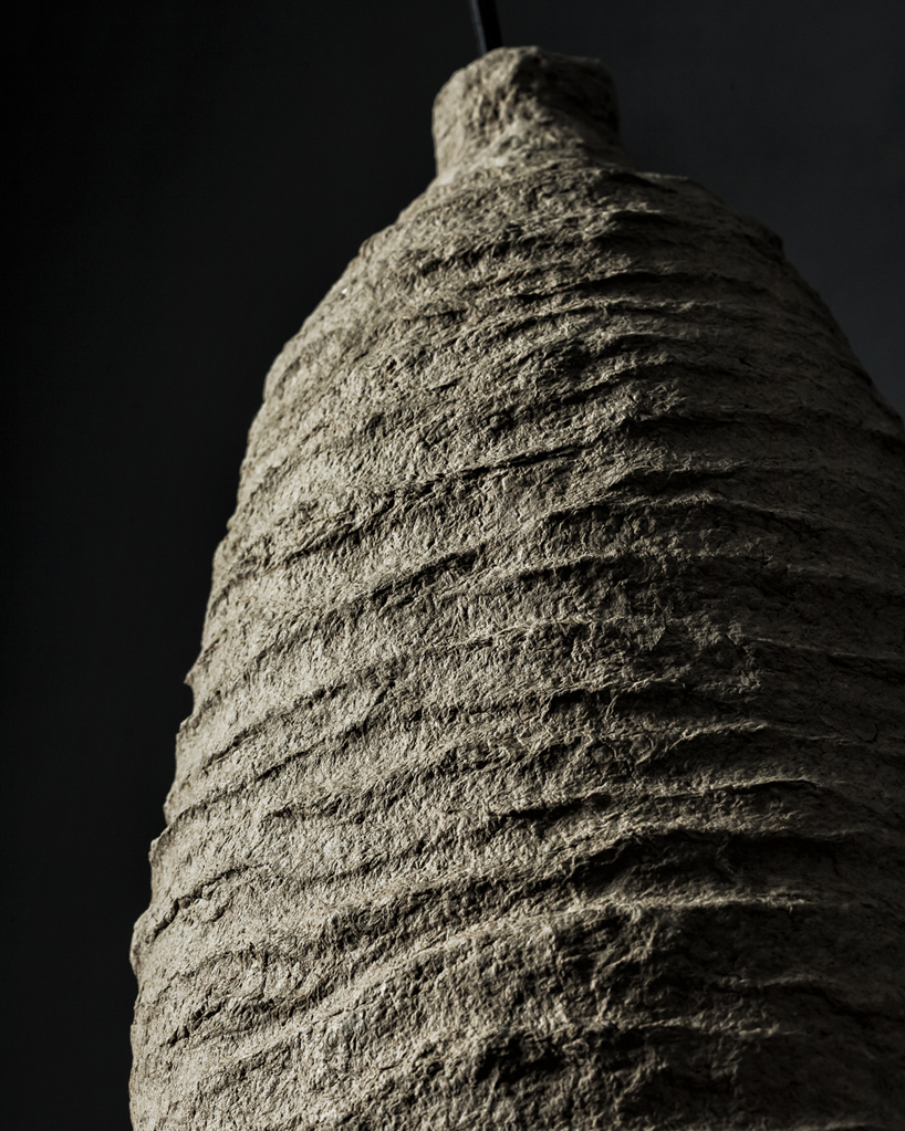 sustainable design and wabi sabi principles debut collection of organic pendant lamps by zbozhzha 5