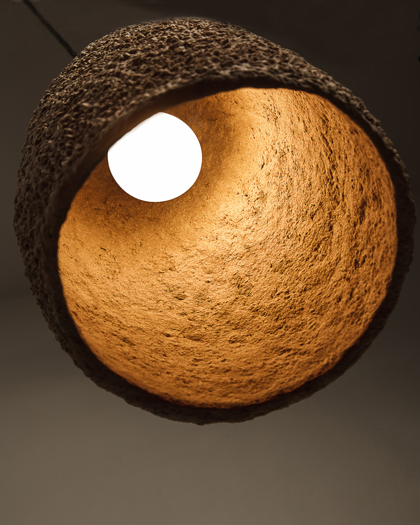 sustainable design and wabi sabi principles debut collection of organic pendant lamps by zbozhzha 6