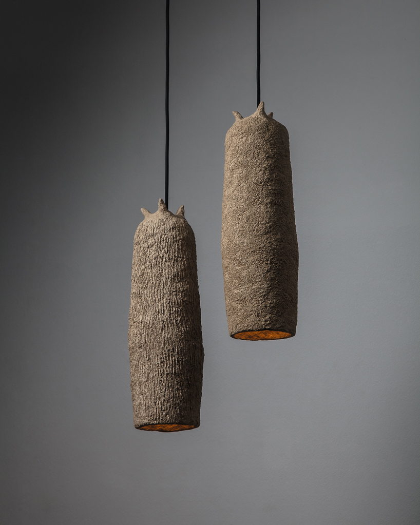 sustainable design and wabi sabi principles debut collection of organic pendant lamps by zbozhzha 8