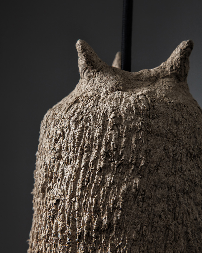 sustainable design and wabi sabi principles debut collection of organic pendant lamps by zbozhzha 9