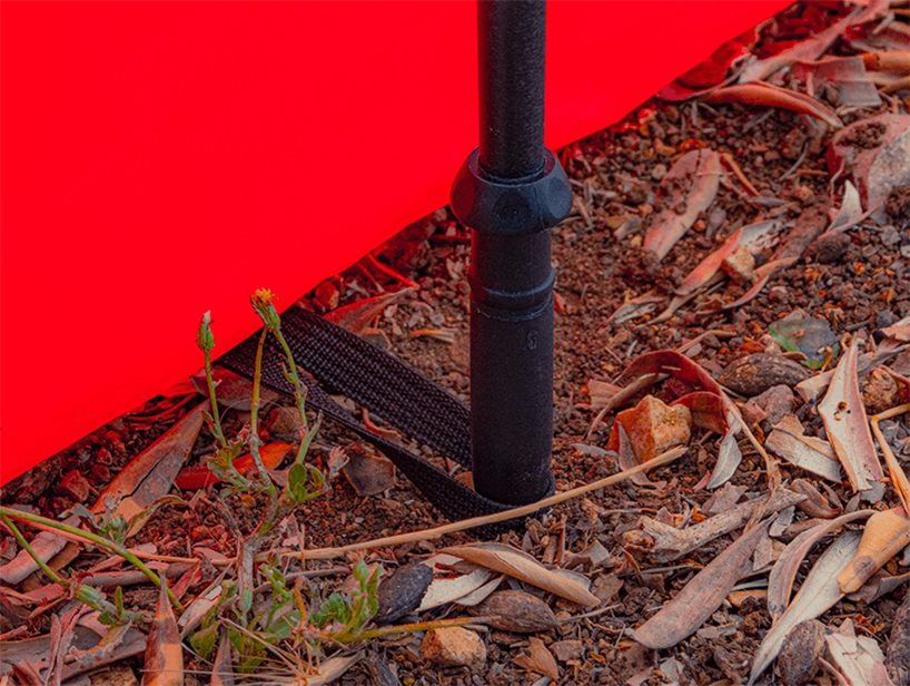 rafael amzallag's compact and ultra-lightweight tent folds into the size of a 1.5 liter bottle