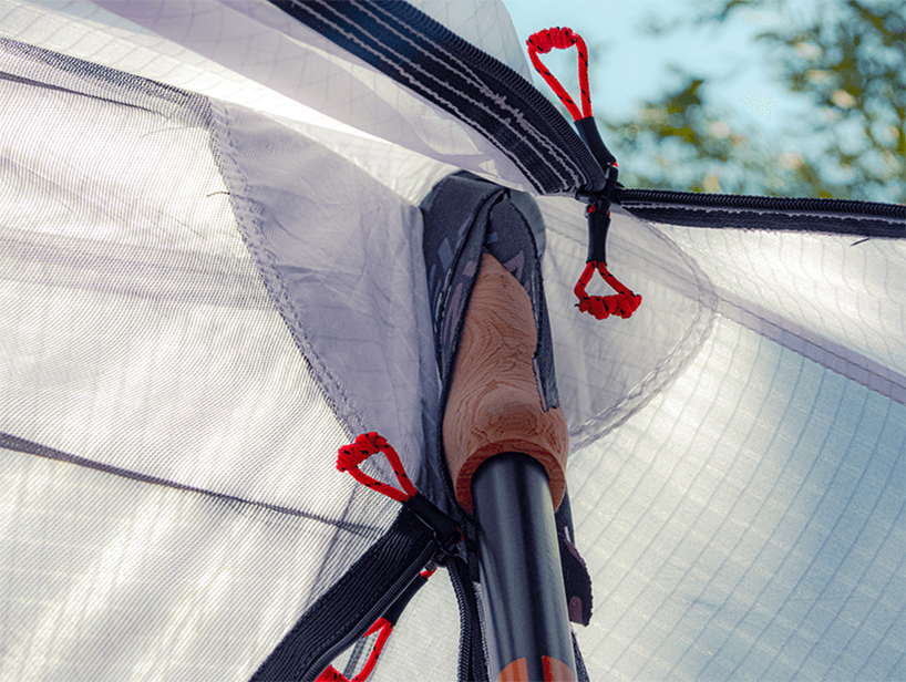 rafael amzallag's compact and ultra-lightweight tent folds into the size of a 1.5 liter bottle