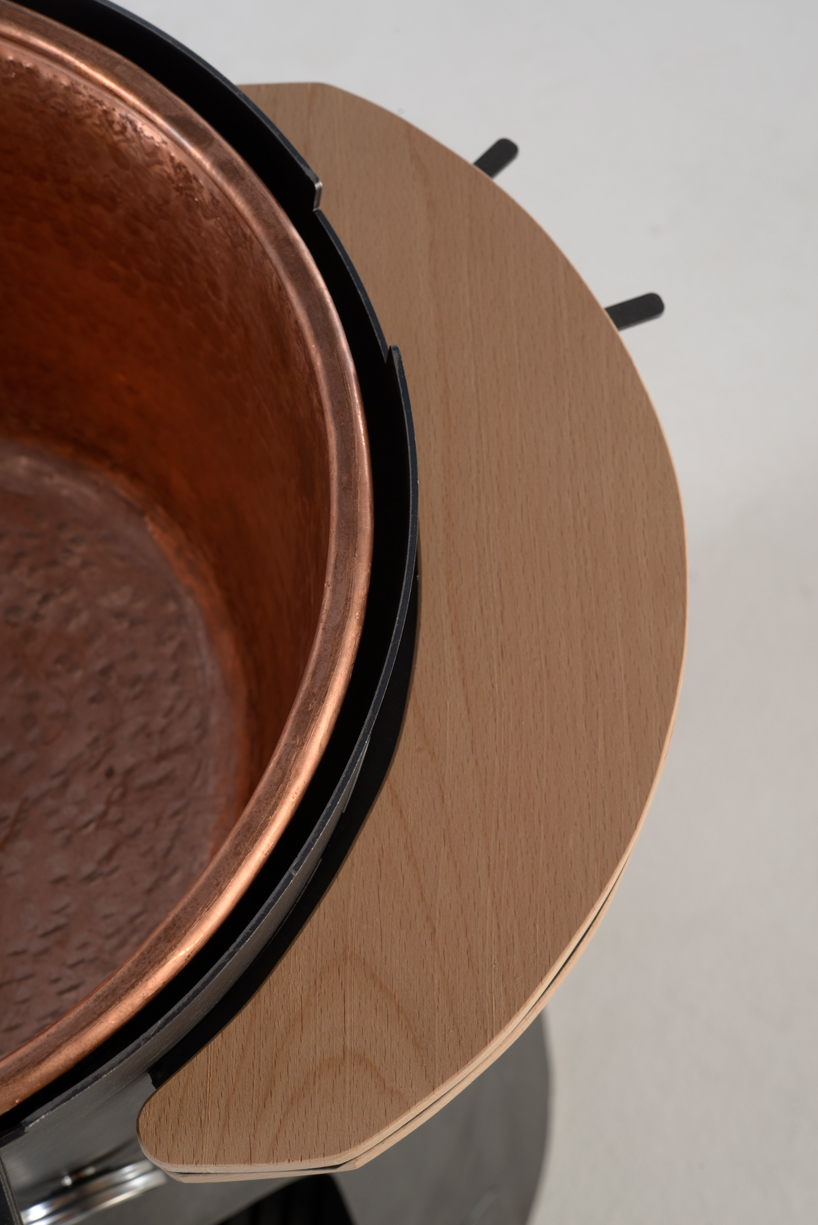 exuding rustic charm, loris dadda's 'zea' stove lets you prepare polenta taragna outdoors