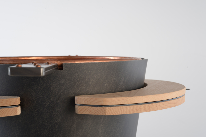 exuding rustic charm, loris dadda's 'zea' stove lets you prepare polenta taragna outdoors