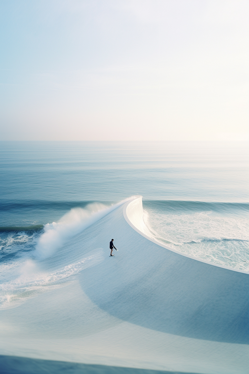 icarus.studio's midjourney-generated skatepark emerges from the expanses of the ocean