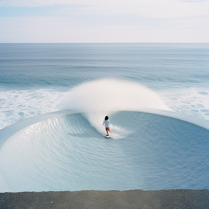 icarus.studio's midjourney-generated skatepark emerges from the expanses of the ocean