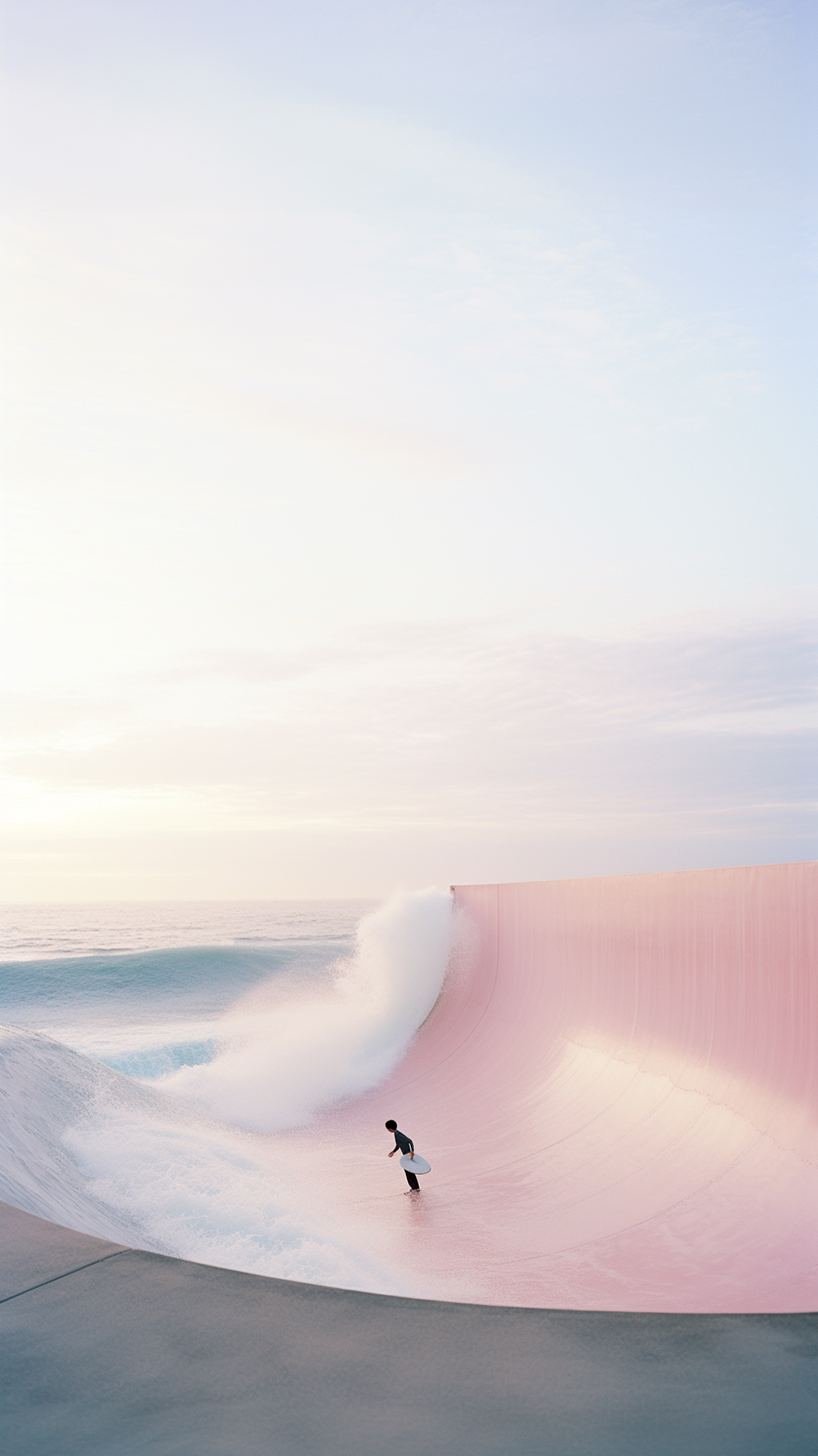 icarus.studio's midjourney-generated skatepark emerges from the expanses of the ocean