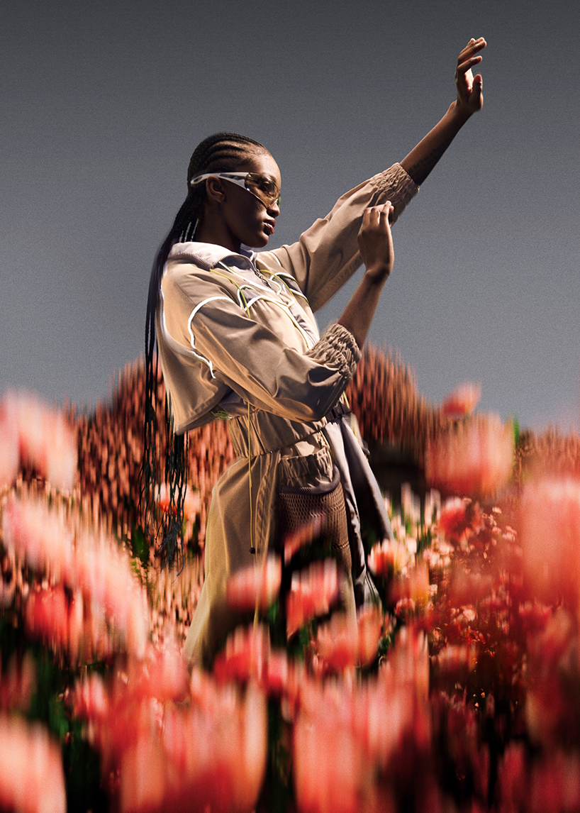 dada projects shoots tech-wear fashion range in this utopian augmented 3D world 