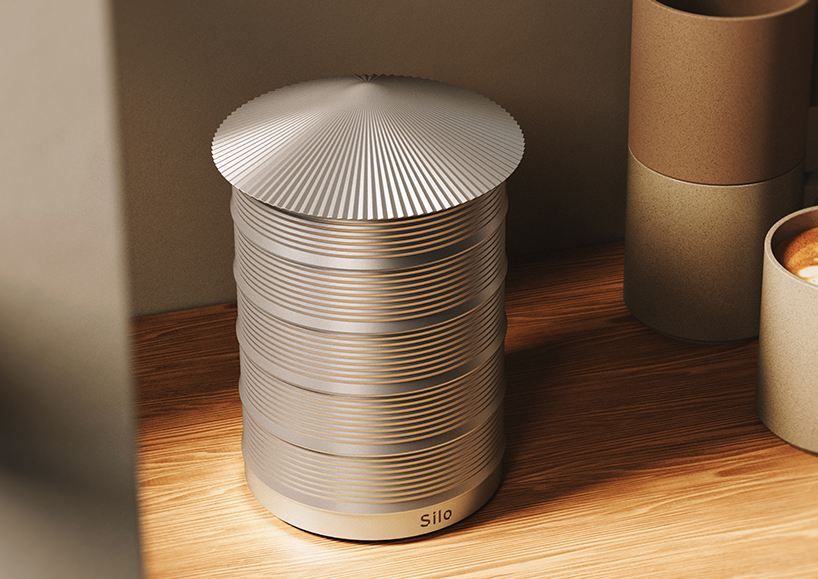 alexander shayle’s coffee grinders emulate agricultural grain silos structures