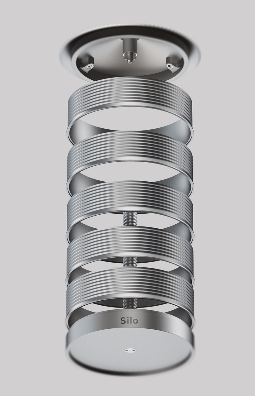 alexander shayle’s coffee grinders emulate agricultural grain silos structures