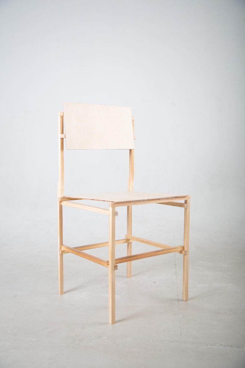 vicente carmona montedonico's densified wood chair weighs a mere 2.3 kilograms